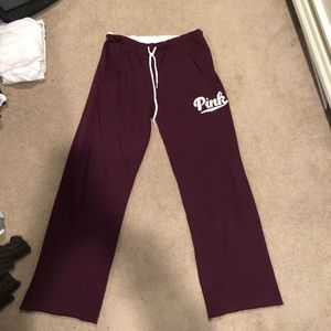 PINK Maroon Flare Yoga Pants